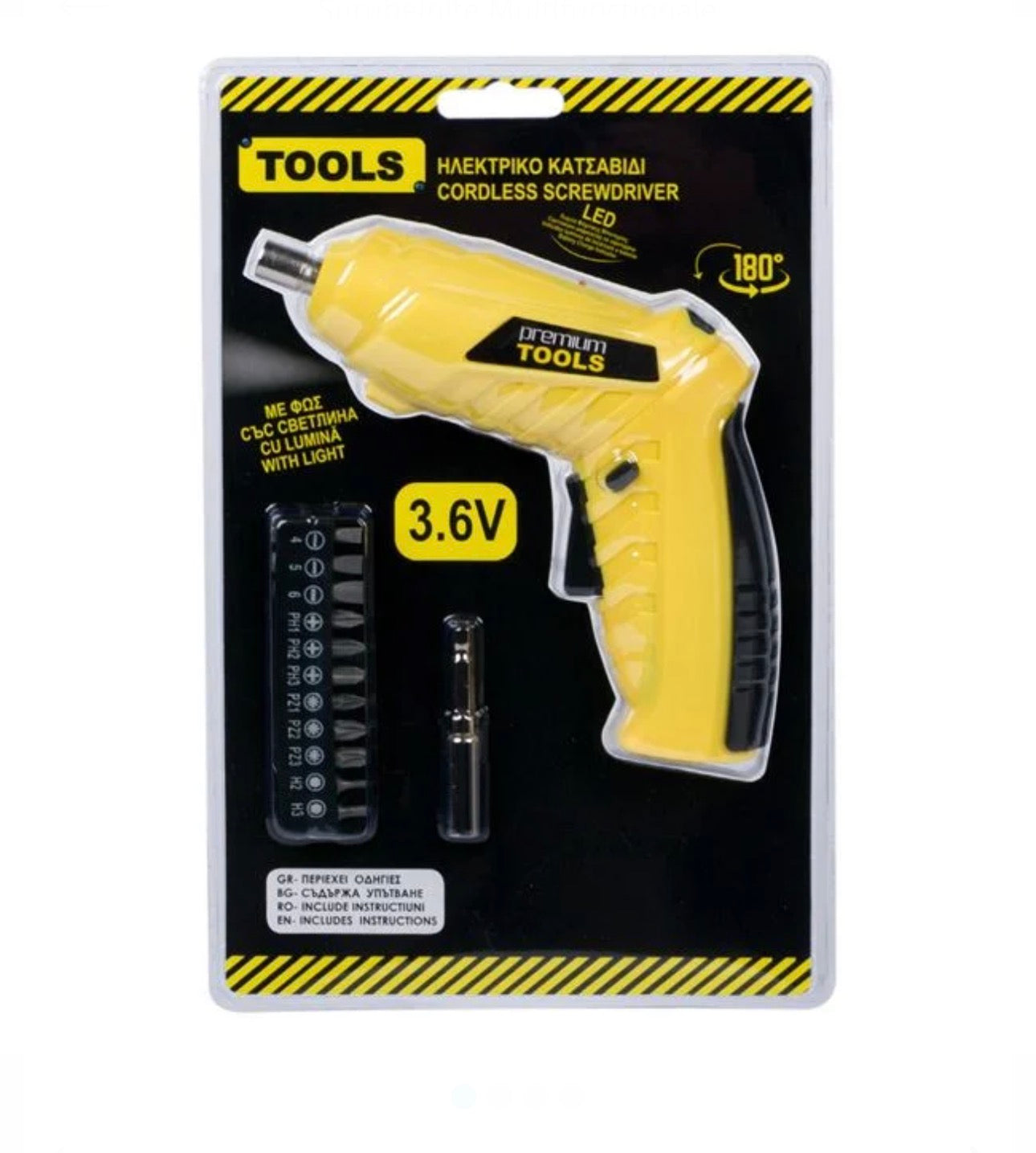 Surubelnita Electrica cu LED 3.6V & 11 Varfuri