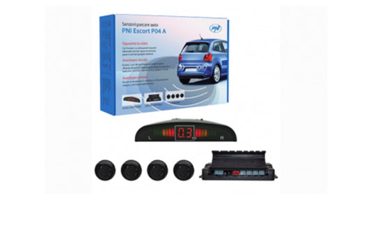 Senzori parcare auto PNI Escort P04 A 07918, diametru exterior 25 mm, cu 4 receptori, negru