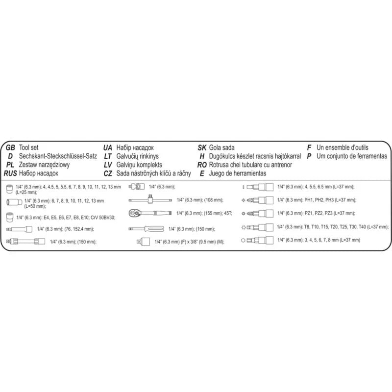 Set Trusa clicker de Scule 56 Piese