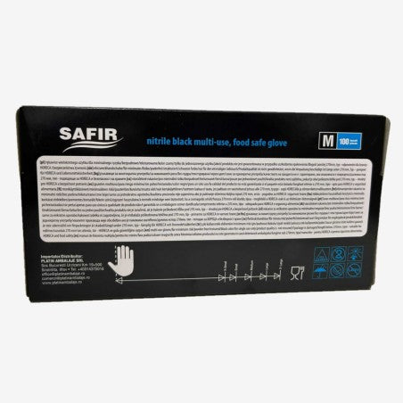 Manusi nitril negre marime M 100 buc