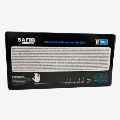Manusi nitril negre marime M 100 buc
